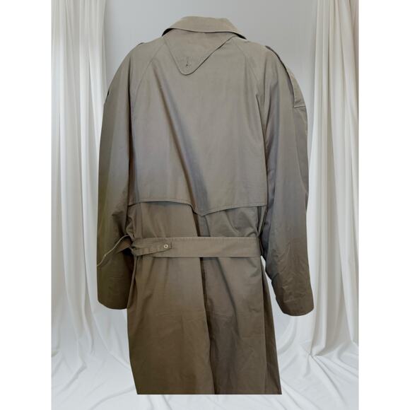 London Fog Men’s Trench Coat 44 Regular insulate Lined, Belted, Khaki Raincoat - Picture 2 of 12